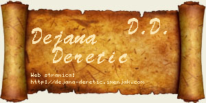 Dejana Deretić vizit kartica